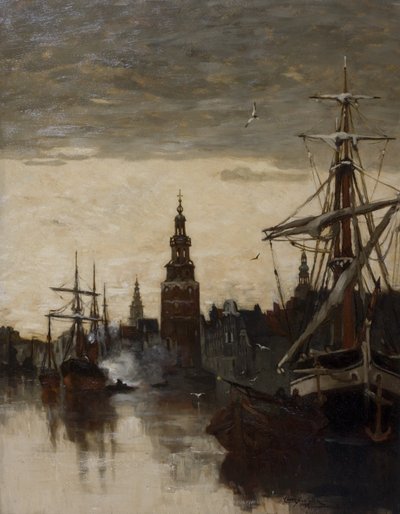 Old Watch Tower, Amsterdam by Clara Montalba